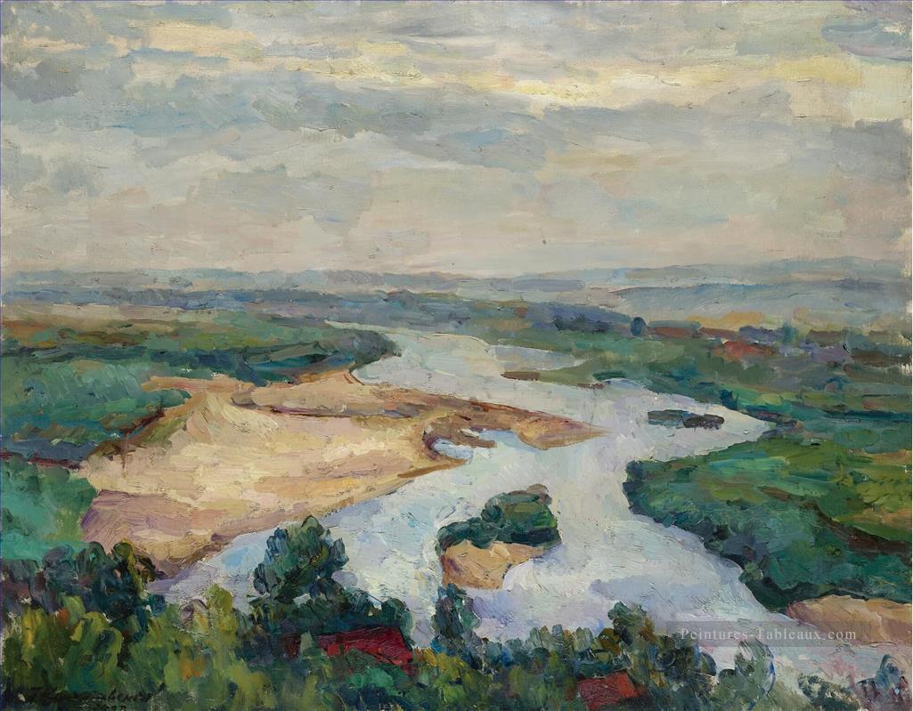 MIST OVER KRYLATSKOE Petrovich Konchalovsky paysage fluvial Peintures à l'huile